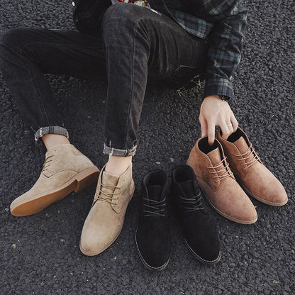 John Atlas Suede Lace-Up Chelsea Boots for Men 3