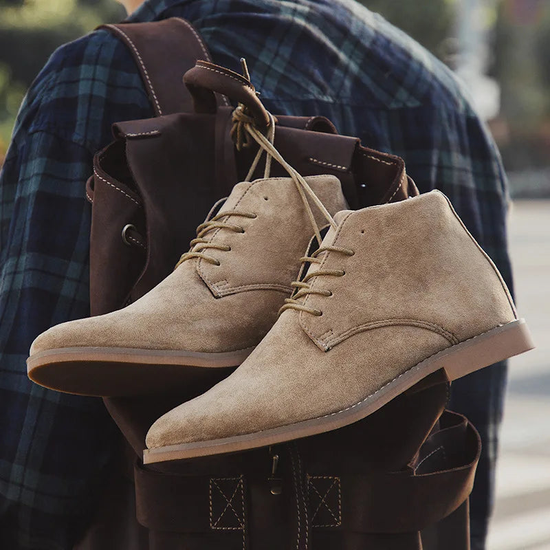 John Atlas Suede Lace-Up Chelsea Boots for Men 1