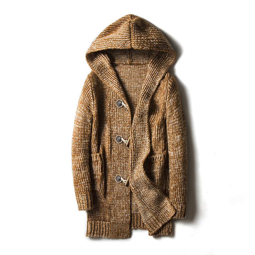 Adler Knit Wool Cardigan — Hooded Warm Classic Fit 1