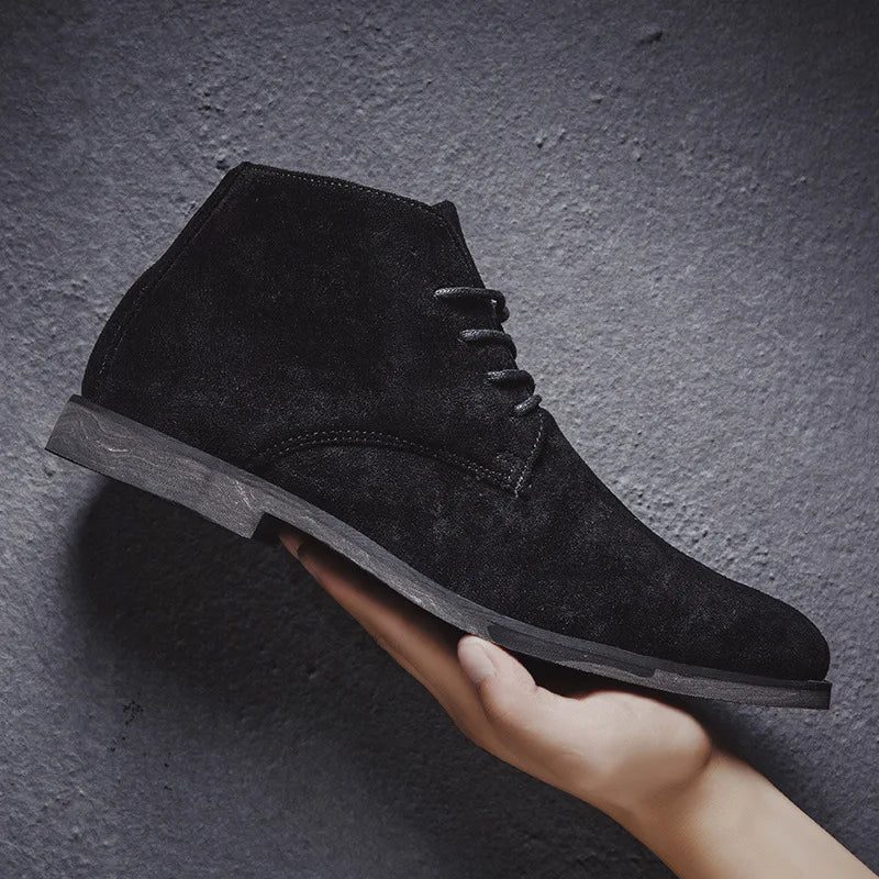 John Atlas Suede Lace-Up Chelsea Boots for Men 5