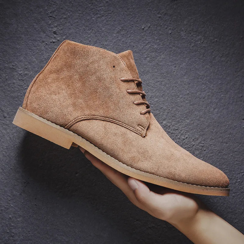 John Atlas Suede Lace-Up Chelsea Boots for Men 6