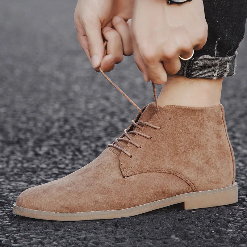 John Atlas Suede Lace-Up Chelsea Boots for Men 2
