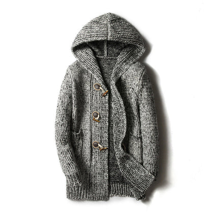 Adler Knit Wool Cardigan — Hooded Warm Classic Fit 4
