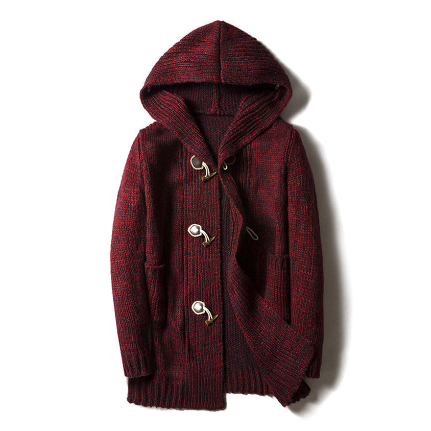 Adler Knit Wool Cardigan — Hooded Warm Classic Fit 5