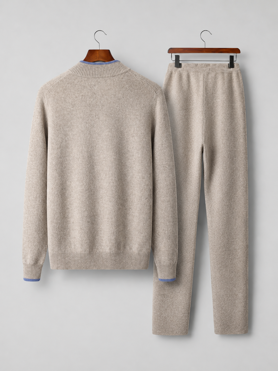 Men's Merino Wool Zip-Up Lounge Set – Soft Knit Co-Ord 2