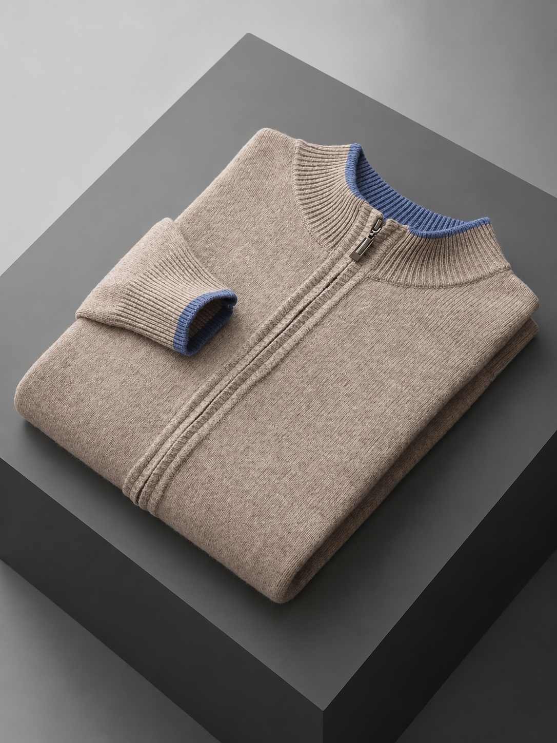Men's Merino Wool Zip-Up Lounge Set – Soft Knit Co-Ord 5