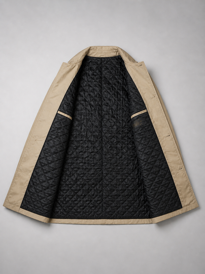 Men's Tailored Longline Coat — Button Front Outerwear 4