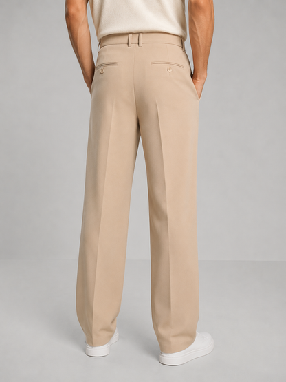 Men's Tailored Straight Leg Trousers — Smart Casual Fit 2