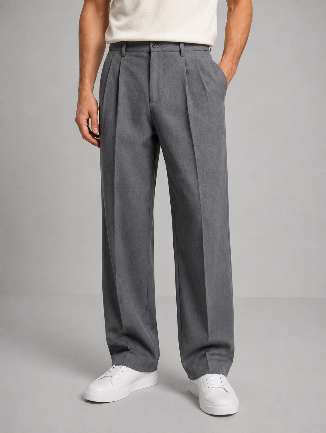 Men's Tailored Straight Leg Trousers — Smart Casual Fit 4