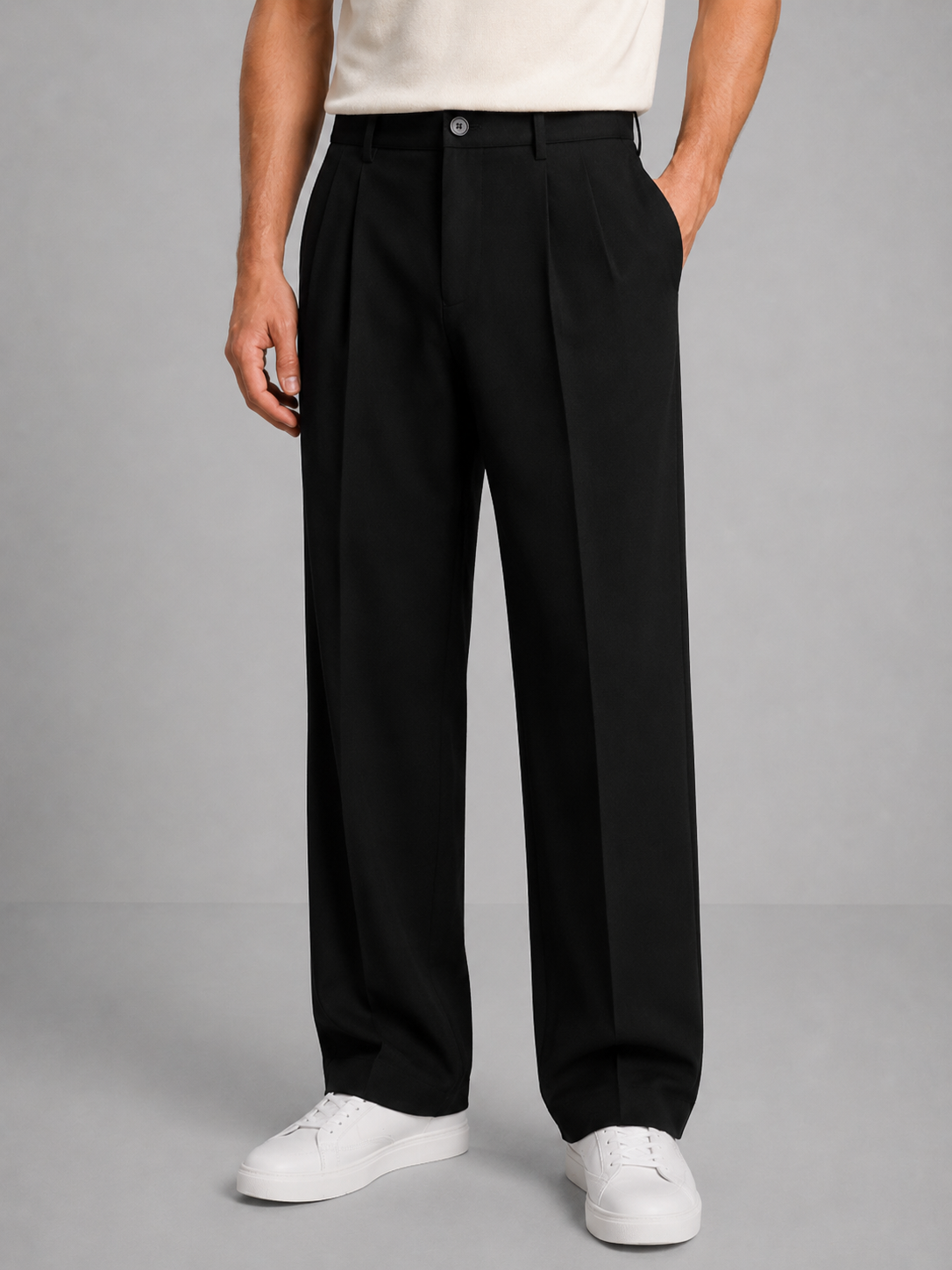Men's Tailored Straight Leg Trousers — Smart Casual Fit 5