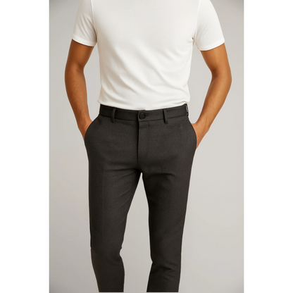 Men's Slim Leg Tailored Trousers — Lightweight Everyday Pants 2