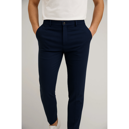Men's Slim Leg Tailored Trousers — Lightweight Everyday Pants 4