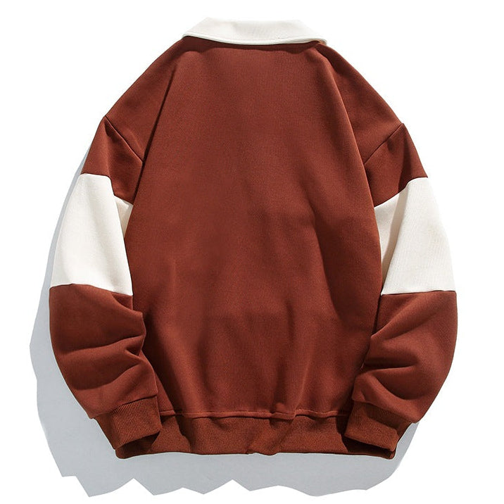 Sawyer Cotton Polo Sweatshirt — Vintage Striped Campus Style 8