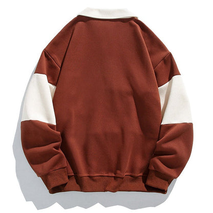 Sawyer Cotton Polo Sweatshirt — Vintage Striped Campus Style 8