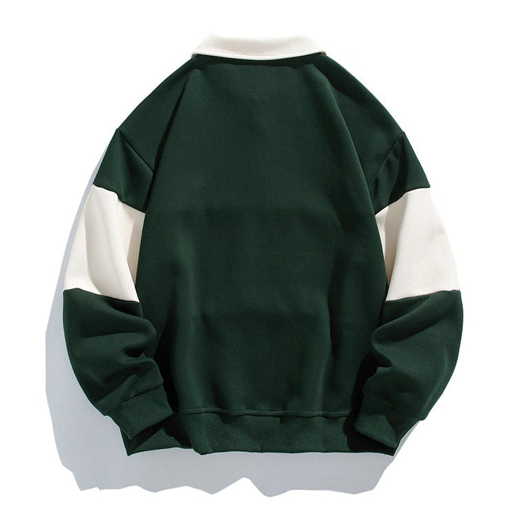 Sawyer Cotton Polo Sweatshirt — Vintage Striped Campus Style 2