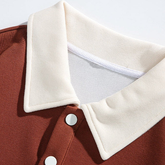 Sawyer Cotton Polo Sweatshirt — Vintage Striped Campus Style 10