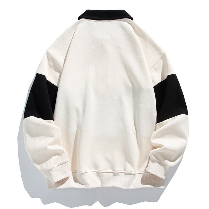 Sawyer Cotton Polo Sweatshirt — Vintage Striped Campus Style 4