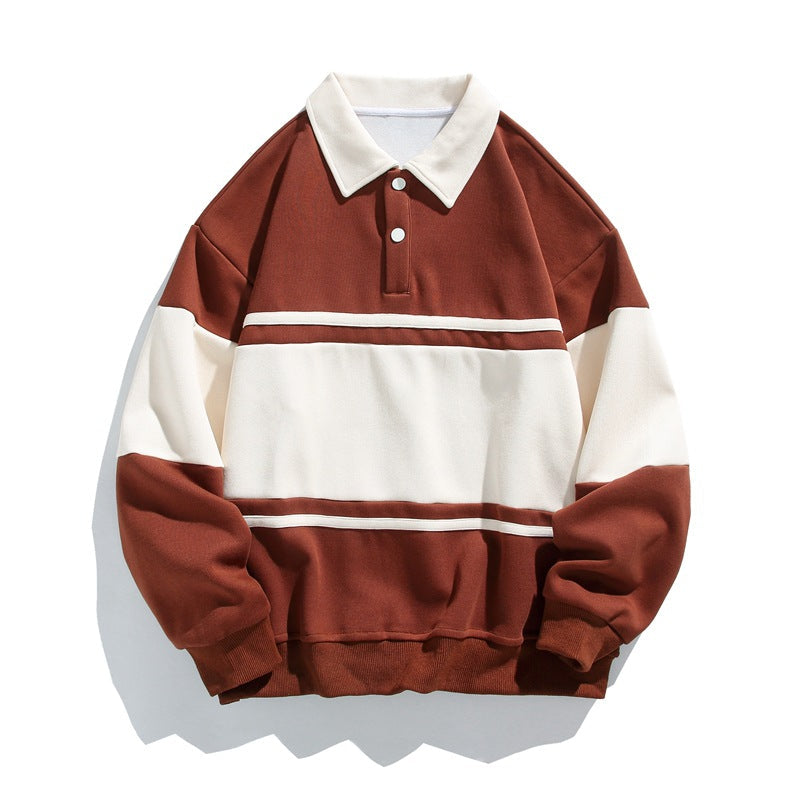 Sawyer Cotton Polo Sweatshirt — Vintage Striped Campus Style 7