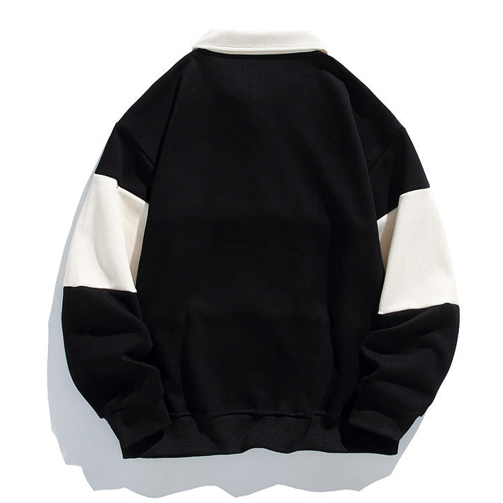Sawyer Cotton Polo Sweatshirt — Vintage Striped Campus Style 6