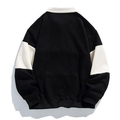 Sawyer Cotton Polo Sweatshirt — Vintage Striped Campus Style 6