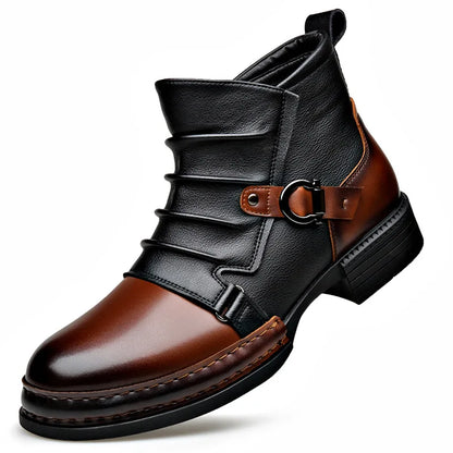 Centaur Leather Ankle Boots – Buckle Strap & Side Zip 16
