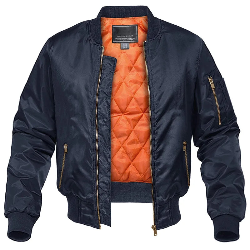 Men's Quilted Bomber Jacket — Zip & Warm Padded Lining 2