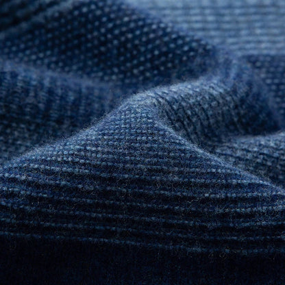Highland Wool Sweater — 100% Wool Gradient Stripe Pullover 10