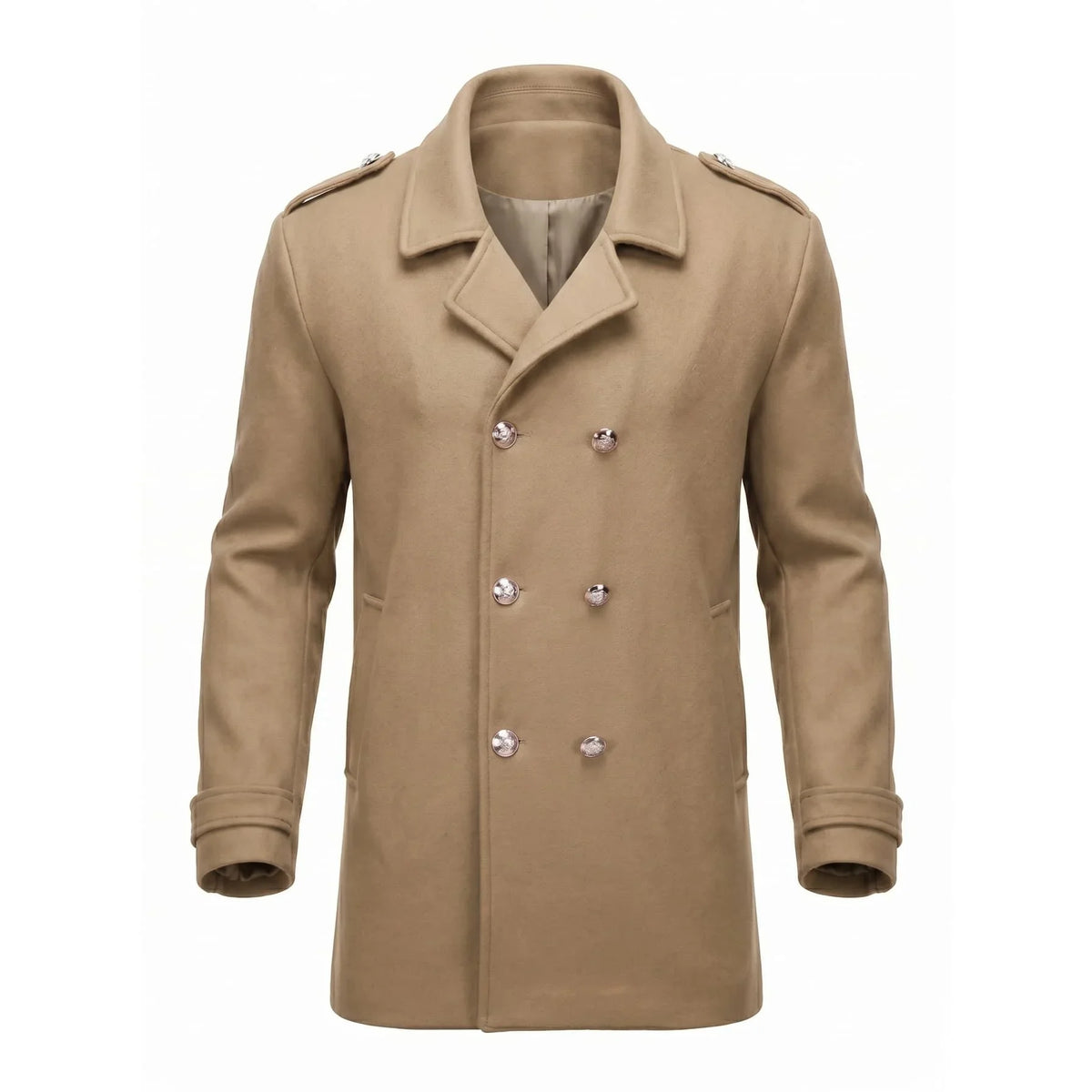 Men's Double Breasted Winter Coat — Windproof & Warm 4