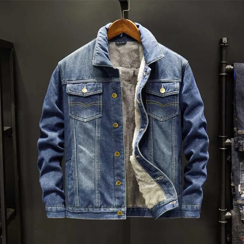 Cosmonite Fleece Denim Jacket — Windproof Men's Coat 2