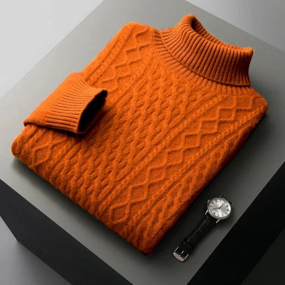 Radcliffe Merino Wool Turtleneck — Cable-Knit Sweater 10