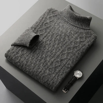 Radcliffe Merino Wool Turtleneck — Cable-Knit Sweater 12
