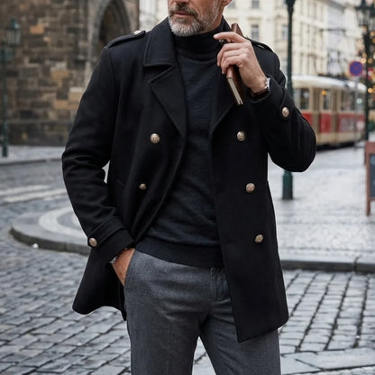 Men's Double Breasted Winter Coat — Windproof & Warm 5