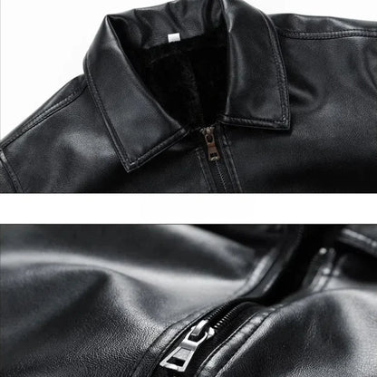 Bronco Vegan Leather Bomber Jacket — Classic Zip-Front Men's 5