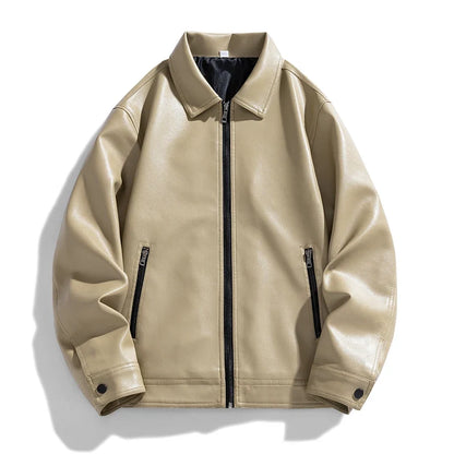 Bronco Vegan Leather Bomber Jacket — Classic Zip-Front Men's 1