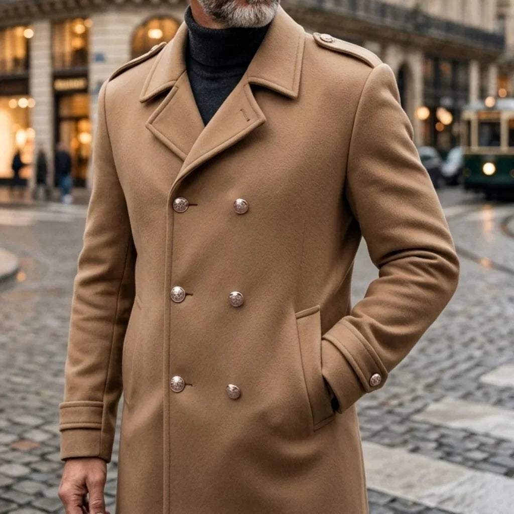 Men's Double Breasted Winter Coat — Windproof & Warm 7