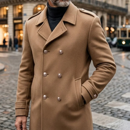 Men's Double Breasted Winter Coat — Windproof & Warm 7