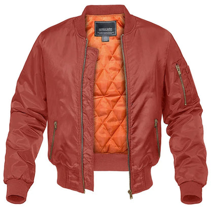 Men's Quilted Bomber Jacket — Zip & Warm Padded Lining 5