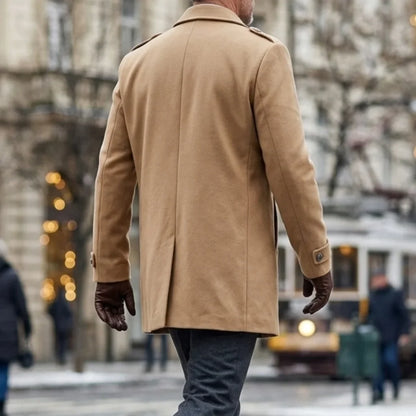 Men's Double Breasted Winter Coat — Windproof & Warm 3