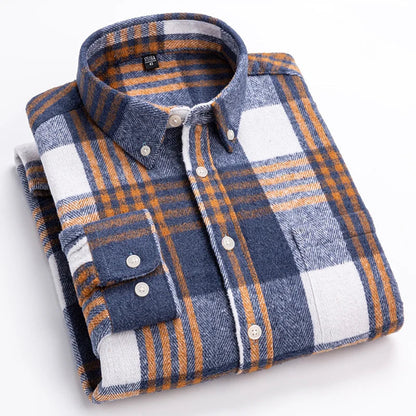 Men's Plaid Flannel Shirt — Long Sleeve Button-Down 2