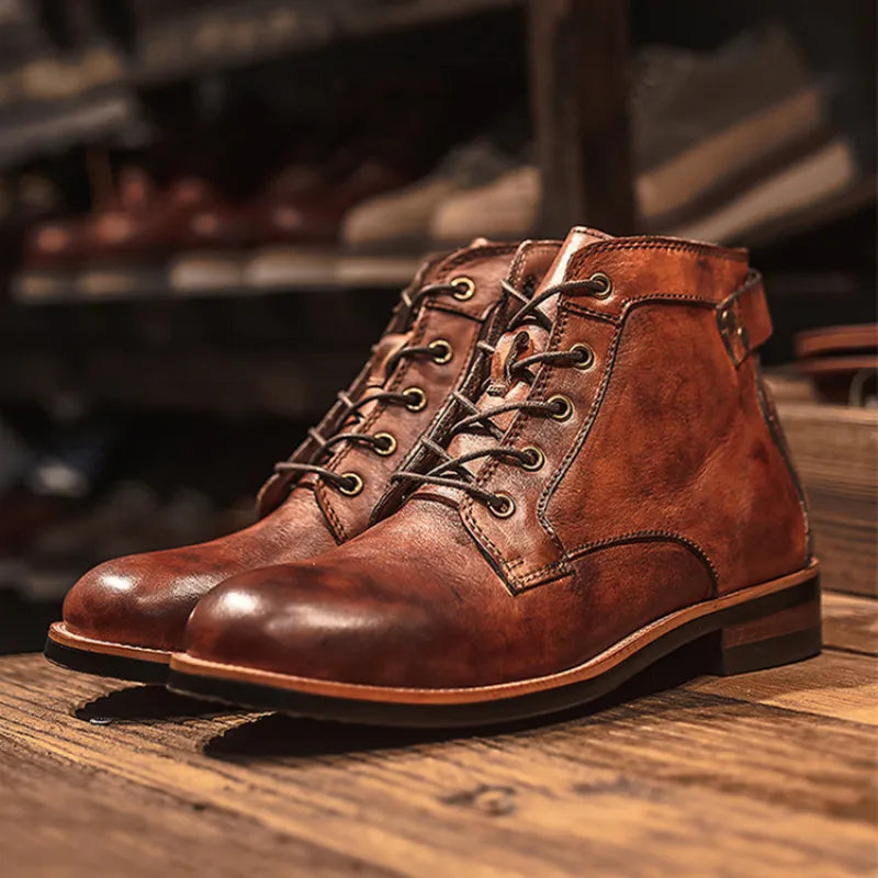 Odyssey Boots — Genuine Leather Lace-Up Men's Boots 4