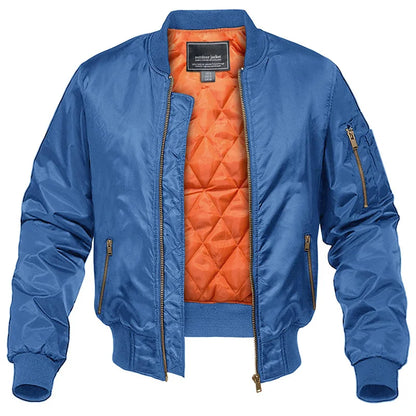 Men's Quilted Bomber Jacket — Zip & Warm Padded Lining 8