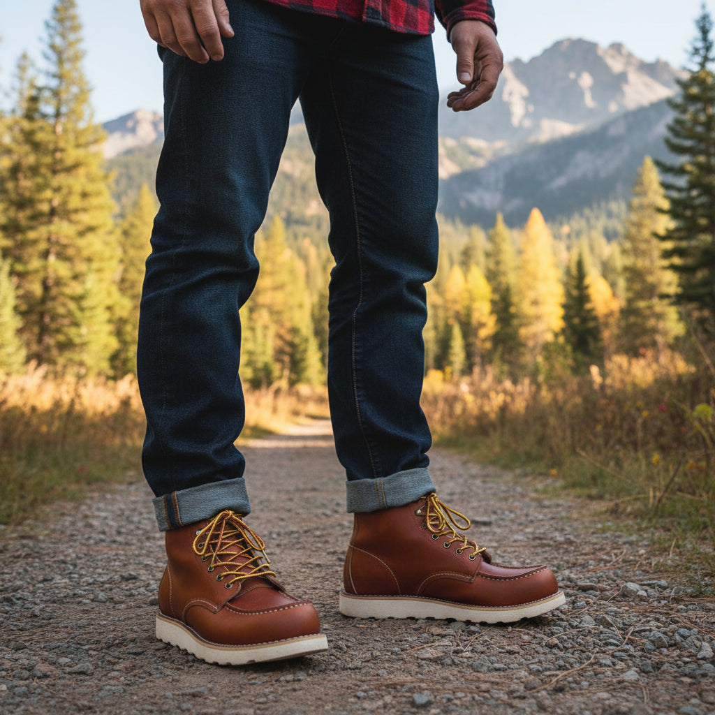Men's 6-Inch Moc-Toe Work Boots — Wide Width Available 1