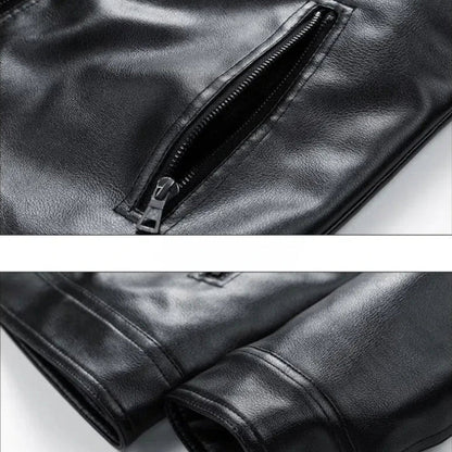 Bronco Vegan Leather Bomber Jacket — Classic Zip-Front Men's 6