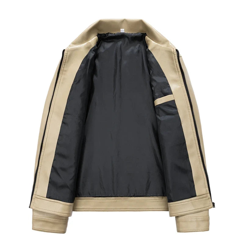 Bronco Vegan Leather Bomber Jacket — Classic Zip-Front Men's 2