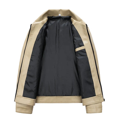 Bronco Vegan Leather Bomber Jacket — Classic Zip-Front Men's 2