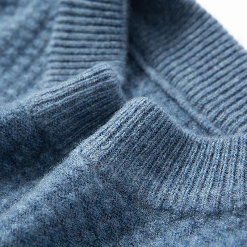 Highland Wool Sweater — 100% Wool Gradient Stripe Pullover 9