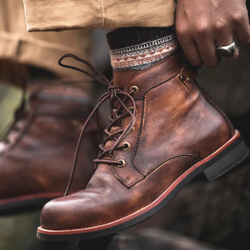 Odyssey Boots — Genuine Leather Lace-Up Men's Boots 1