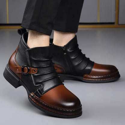 Centaur Leather Ankle Boots – Buckle Strap & Side Zip 11