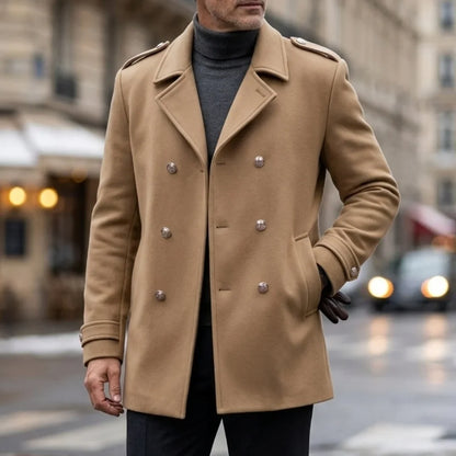 Men's Double Breasted Winter Coat — Windproof & Warm 2