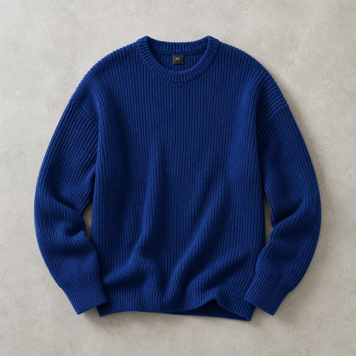 Chunky Ribbed Crew Neck Sweater — Oversized Drop Shoulder Knit 3
